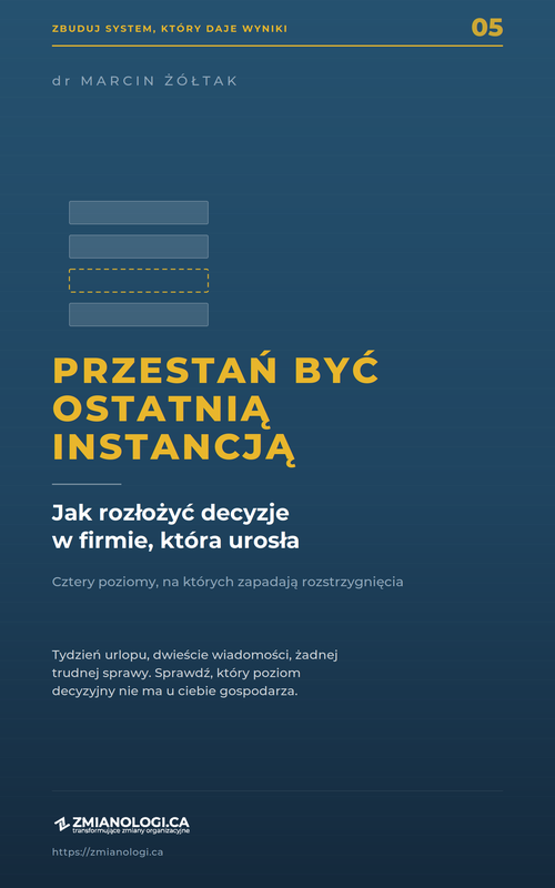 PRZESTAŃ BYĆ OSTATNIĄ INSTANCJĄ — okładka
